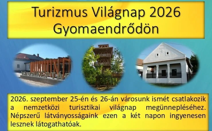 TURIZMUS VILÁGNAP 2026 GYOMAENDRŐDÖN